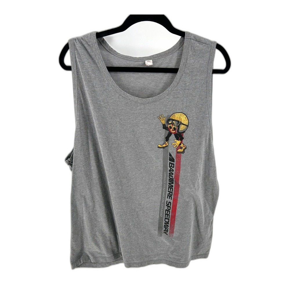 Alternative Bandimere Speedway Tank Top Mens 2XL Gray Racing Graphic Sleeveless
